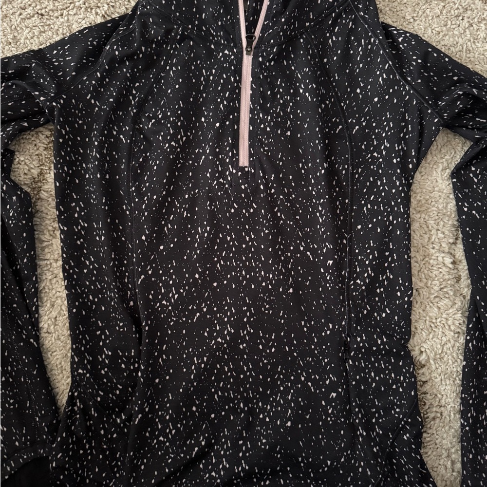 Lululemon Athletica Black and White Speckled Pullover